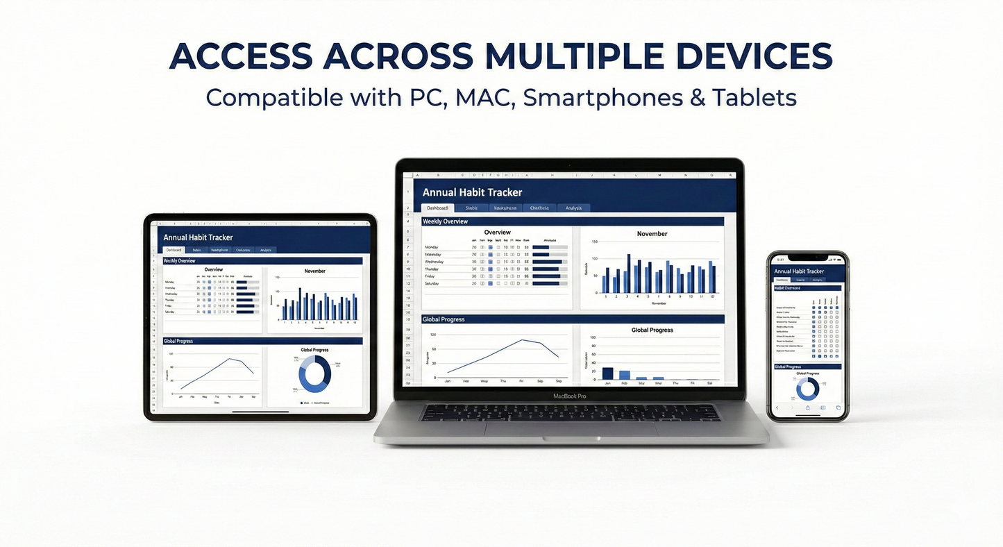Habit Tracker for Excel & Google Sheets
